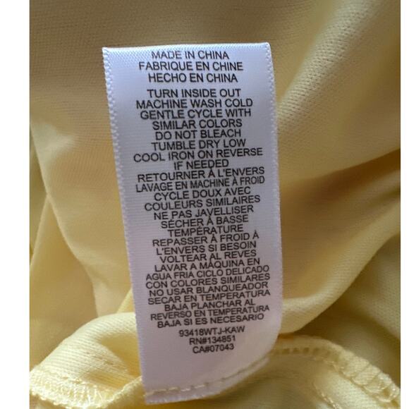 WAYF Floral Yellow Midi Slip Dress Large Pink Roses - Picture 7 of 7